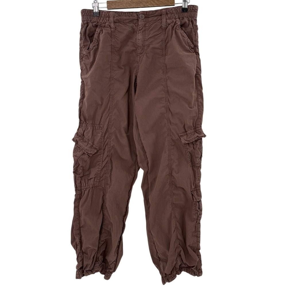 BDG Urban Outfitters Pants Brown Y2K Cargo Elastic Waist‎ Sz M 90's Gorpcore